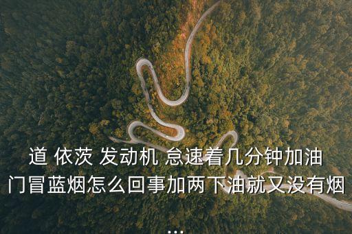 道 依茨 发动机 怠速着几分钟加油门冒蓝烟怎么回事加两下油就又没有烟...