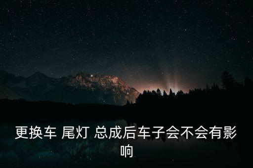 什么叫尾灯总成