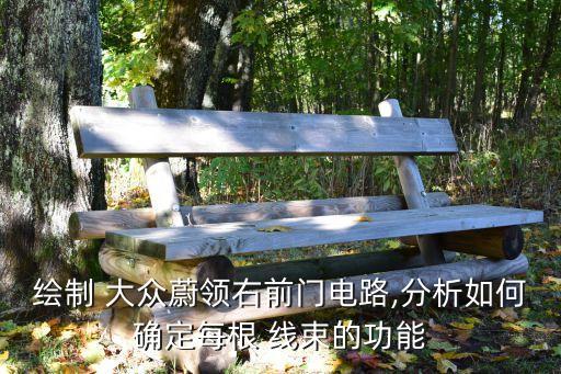 绘制 大众蔚领右前门电路,分析如何确定每根 线束的功能