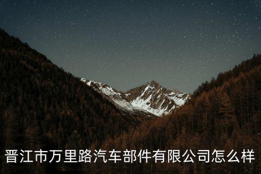 晋江市万里路汽车部件有限公司怎么样