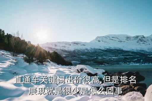  直通车关键词出价很高,但是排名 展现就是很少是怎么回事