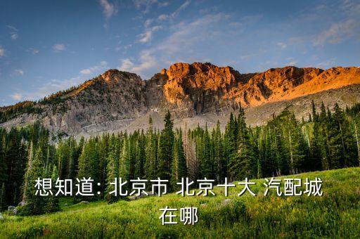 想知道: 北京市 北京十大 汽配城在哪