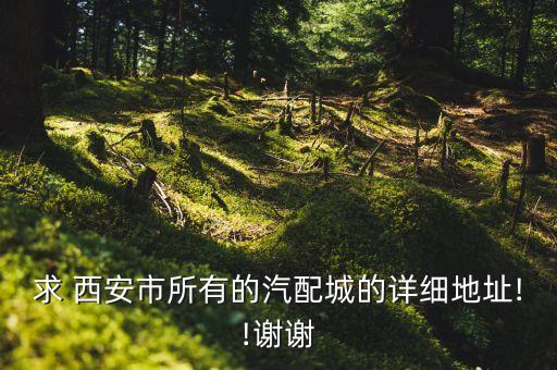 求 西安市所有的汽配城的详细地址!!谢谢