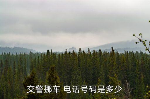 交警挪车 电话号码是多少