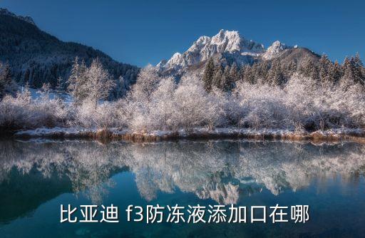 比亚迪f3水箱加水加到哪里