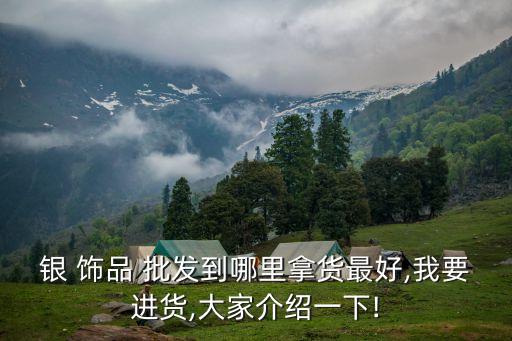 银 饰品 批发到哪里拿货最好,我要进货,大家介绍一下!