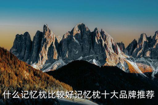 什么记忆枕比较好记忆枕十大品牌推荐