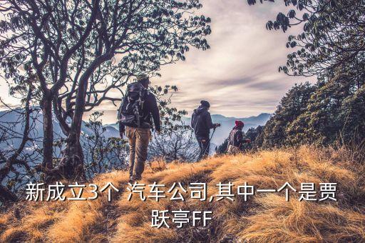 新成立3个 汽车公司,其中一个是贾跃亭FF