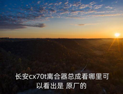  长安cx70t离合器总成看哪里可以看出是 原厂的