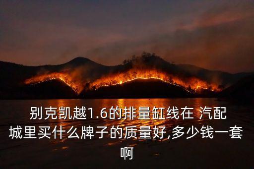  别克凯越1.6的排量缸线在 汽配城里买什么牌子的质量好,多少钱一套啊