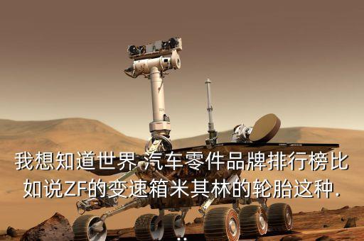 我想知道世界 汽车零件品牌排行榜比如说ZF的变速箱米其林的轮胎这种...