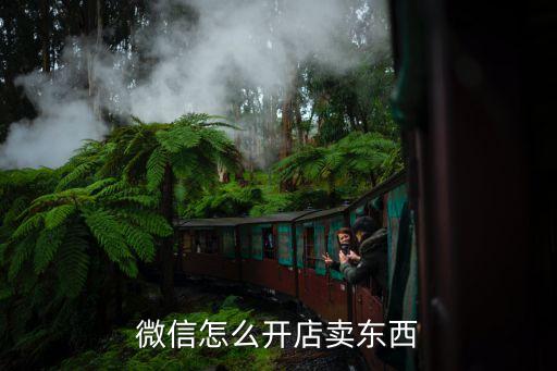 微信怎么开店卖东西