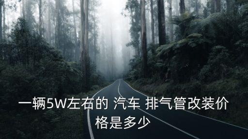 一辆5W左右的 汽车 排气管改装价格是多少