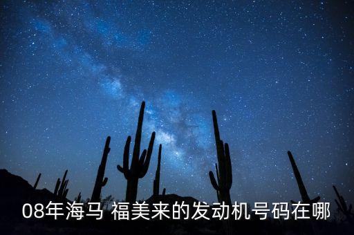 08年海马 福美来的发动机号码在哪