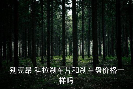  别克昂 科拉刹车片和刹车盘价格一样吗
