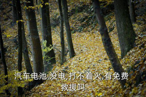 汽车电池 没电,打不着火,有免费 救援吗