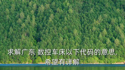 求解广东 数控车床以下代码的意思,希望有详解