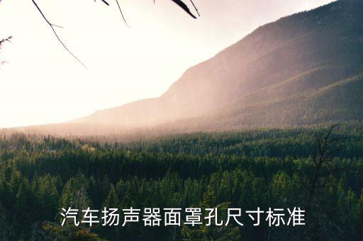  汽车扬声器面罩孔尺寸标准