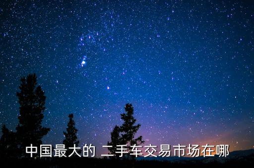 中国最大的 二手车交易市场在哪