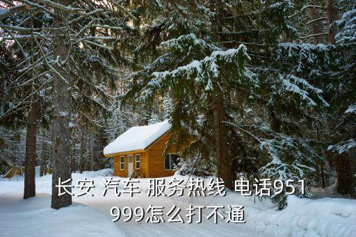  长安 汽车 服务热线 电话951999怎么打不通