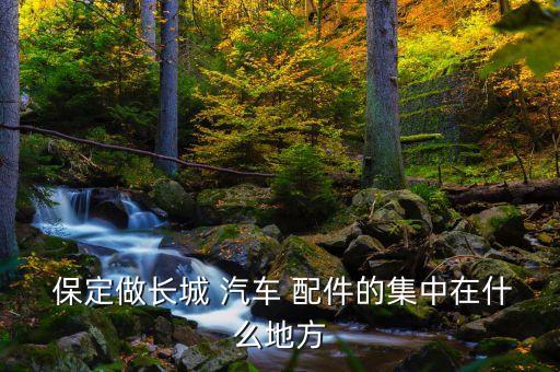  保定做长城 汽车 配件的集中在什么地方