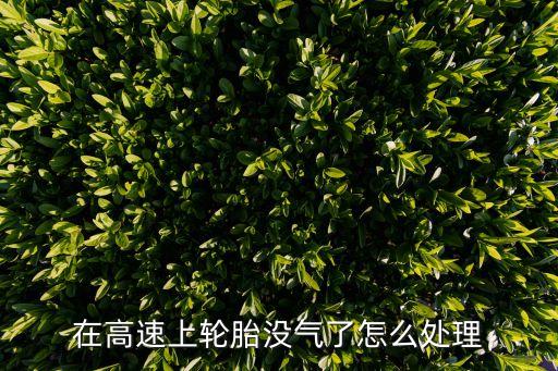 在高速上轮胎没气了怎么处理
