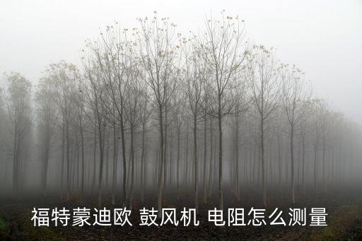 福特蒙迪欧 鼓风机 电阻怎么测量