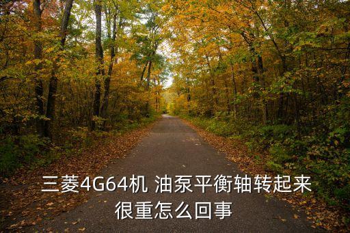  三菱4G64机 油泵平衡轴转起来很重怎么回事