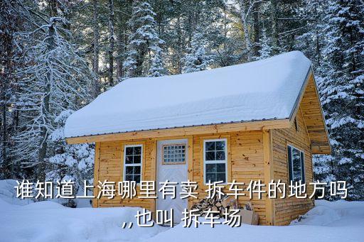 谁知道上海哪里有卖 拆车件的地方吗,,也叫 拆车场