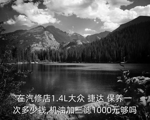 在汽修店1.4L大众 捷达 保养一次多少钱,机油加三滤1000元够吗
