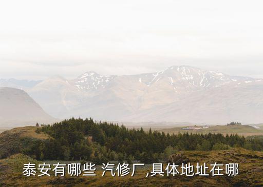 泰安有哪些 汽修厂,具体地址在哪