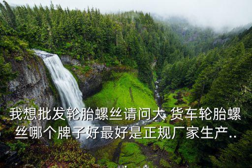 我想批发轮胎螺丝请问大 货车轮胎螺丝哪个牌子好最好是正规厂家生产...