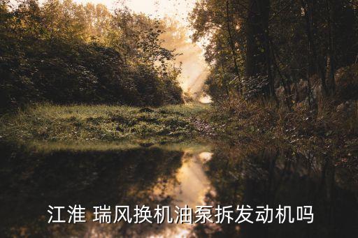 江淮 瑞风换机油泵拆发动机吗