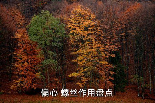 偏心 螺丝作用盘点