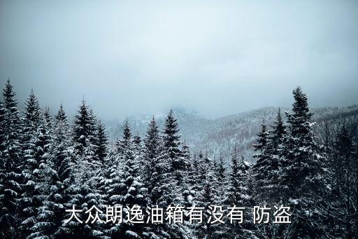 大众朗逸油箱有没有 防盗