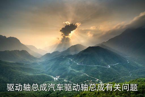 驱动轴总成汽车驱动轴总成有关问题