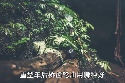 重型车后桥齿轮油用哪种好