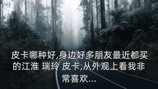  皮卡哪种好,身边好多朋友最近都买的江淮 瑞玲 皮卡,从外观上看我非常喜欢...