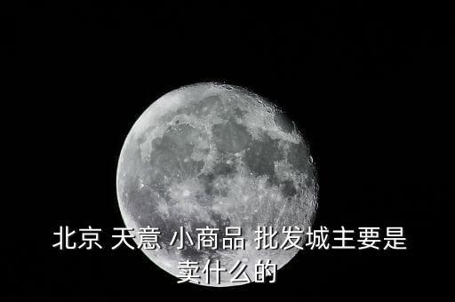  北京 天意 小商品 批发城主要是卖什么的