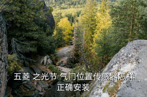  五菱 之光节 气门位置传感器怎样正确安装
