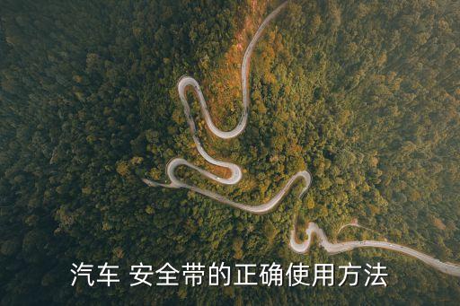 汽车 安全带的正确使用方法