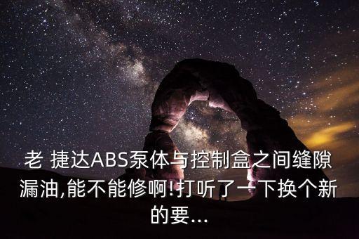 泰安哪里修捷达abs泵