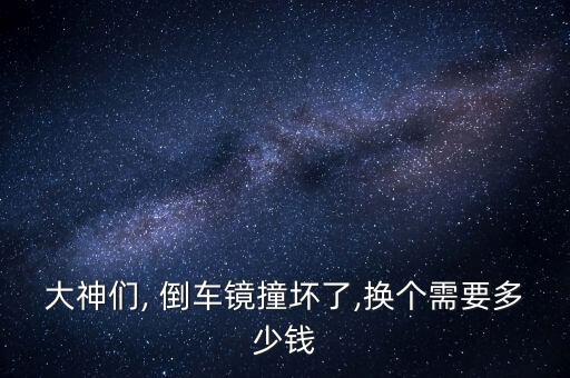 大神们, 倒车镜撞坏了,换个需要多少钱