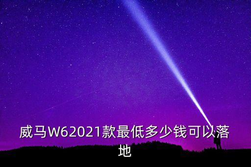 威马W62021款最低多少钱可以落地