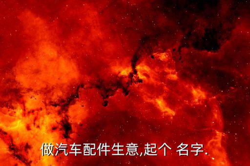 做汽车配件生意,起个 名字.