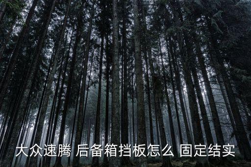 大众速腾 后备箱挡板怎么 固定结实