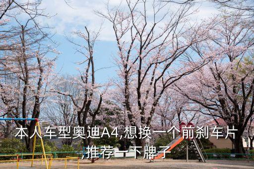 本人车型奥迪A4,想换一个前刹车片,推荐一下牌子