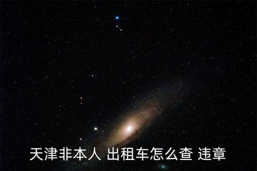 天津非本人 出租车怎么查 违章