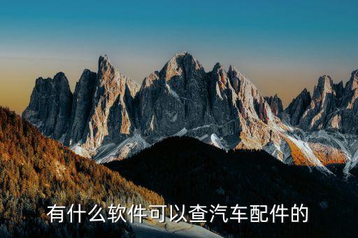 有什么软件可以查汽车配件的