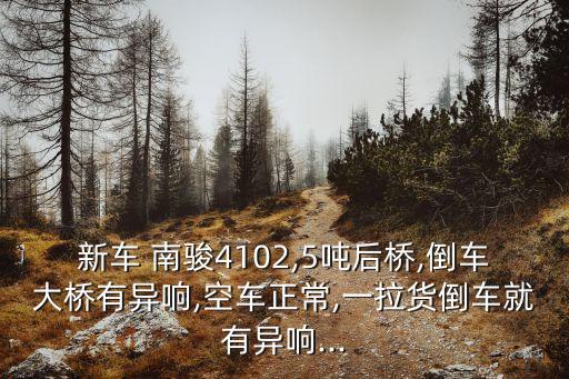 新车 南骏4102,5吨后桥,倒车大桥有异响,空车正常,一拉货倒车就有异响...